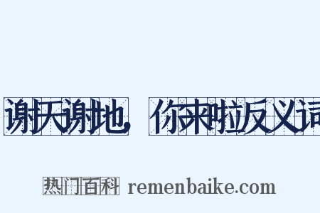 谢天谢地，你来啦反义词是什么意思的图片